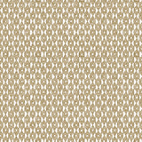 Detail of wallpaper in a geometric grid print in brown on a white field.