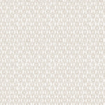 Detail of fabric in a geometric grid print in gray on a white field.