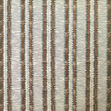 Detail of wallpaper in a dense tribal stripe pattern in shades of cream, gray and brown.