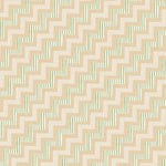Detail of wallpaper in a playful zigzag stripe print in shades of pink, beige and green.