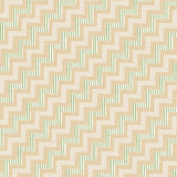 Detail of wallpaper in a playful zigzag stripe print in shades of pink, beige and green.