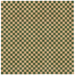 Checkerboard Rug in Pawn, a green and tan checkered pattern. 