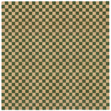 Checkerboard Rug in Pawn, a green and tan checkered pattern. 