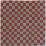 Checkerboard Rug in Pawn, a red and sky blue checkered pattern. 