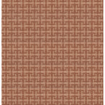 Full size Iseo Rug in Conch, a textural monochromatic abstract geometric pattern in terracotta coral color. 