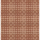 Full size Iseo Rug in Conch, a textural monochromatic abstract geometric pattern in terracotta coral color. 