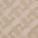 Detail of the Iseo Rug in Pearl, a textural monochromatic abstract geometric pattern in ivory. 