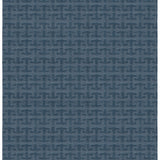 Full size Iseo Rug in Stormy Sky, a textural monochromatic abstract geometric pattern in blue. 