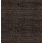 Full Size Penta Rug in Night Fall, a subtle striated pattern in black and taupe. 