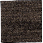 Detail of the Penta Rug in Night Fall, a subtle striated pattern in black and taupe. 