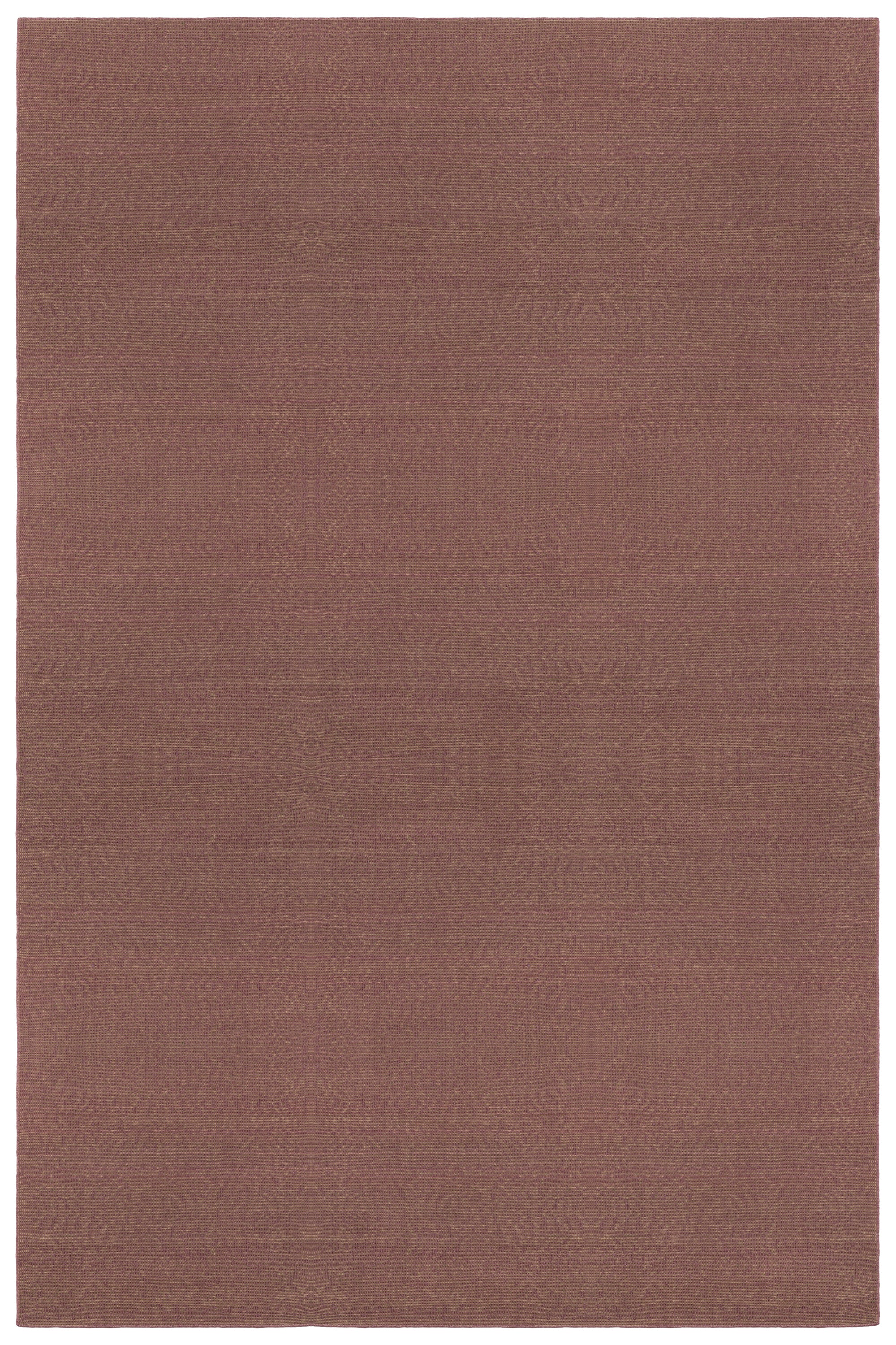Full Size Penta Rug in Sea Heather, a subtle striated pattern in warm purple and taupe. 