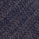 Detail of the Penta Rug in Tempestl, a subtle striated pattern in indigo blue and taupe. 