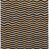 Full size Penta Chevron Rug in Onyx-Ivory a black and white chevron pattern. 