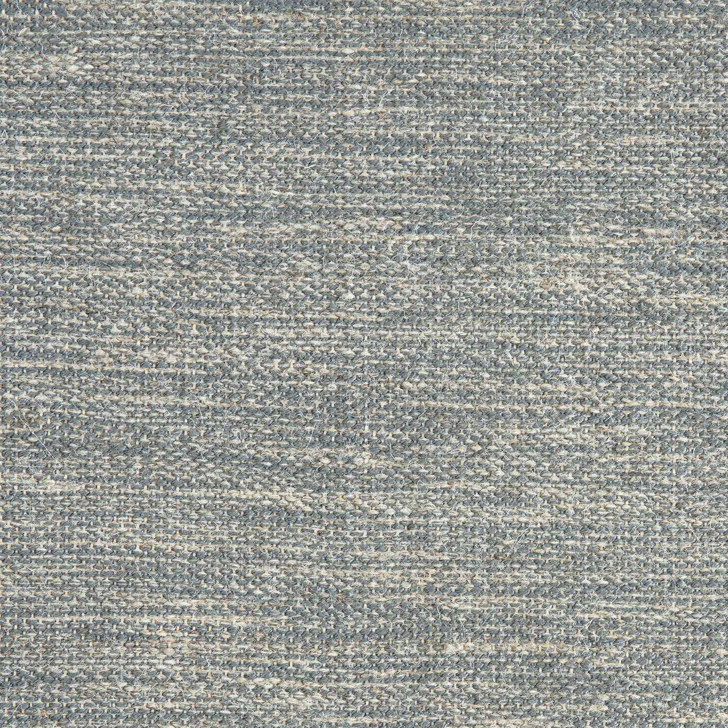 Wool-polysilk broadloom carpet swatch in mottled blue-gray and tan.
