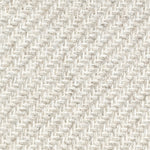 Wool broadloom carpet swatch in a high-pile diagonal stripe in mottled white and cream.