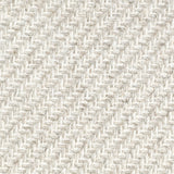 Wool broadloom carpet swatch in a high-pile diagonal stripe in mottled white and cream.