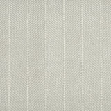 Wool-polysilk broadloom carpet swatch in a chevron stripe pattern in white and light gray.