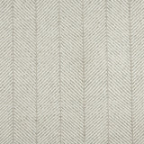 Wool-polysilk broadloom carpet swatch in a chevron stripe pattern in cream and gray.