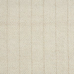 Wool-polysilk broadloom carpet swatch in a chevron stripe pattern in cream and tan.