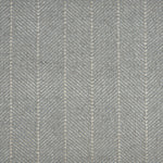 Wool-polysilk broadloom carpet swatch in a chevron stripe pattern in blue-gray and gray.