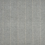 Wool-polysilk broadloom carpet swatch in a chevron stripe pattern in blue-gray and gray.