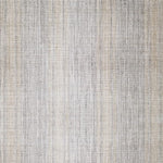 Linen broadloom carpet swatch in a woven ombré stripe pattern in gray, cream and tan.