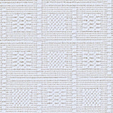 Wool broadloom carpet swatch in a woven basketweave pattern in white.