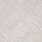Wool broadloom carpet swatch in a dense diamond check in shades of cream and white.