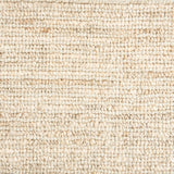 Wool broadloom carpet swatch in a striped beige and cream weave pattern.