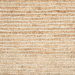 Wool broadloom carpet swatch in a striped gold and cream weave pattern.