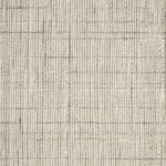 Wool-nylon broadloom carpet swatch in a textured plaid weave in cream and heather gray.