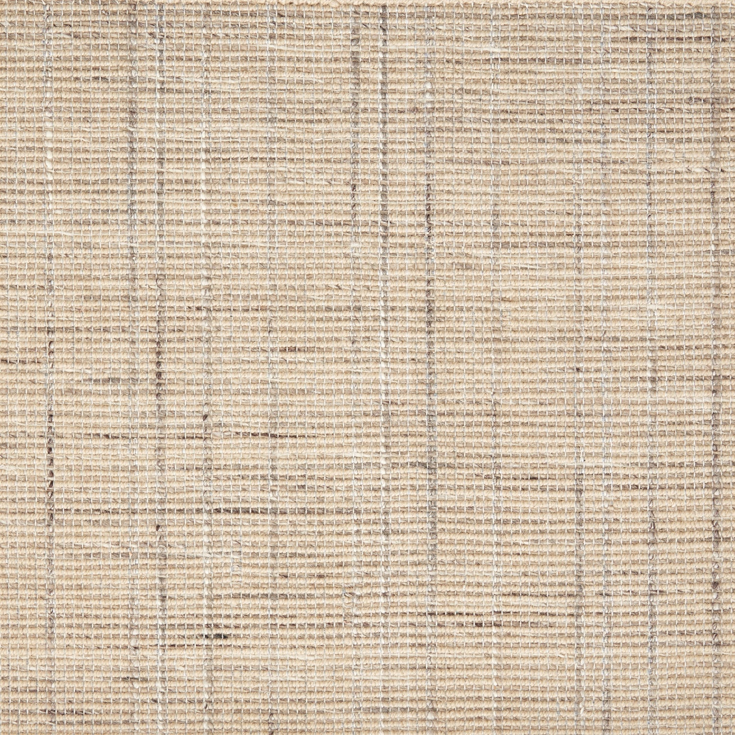 Wool-nylon broadloom carpet swatch in a textured plaid weave in tan and light brown.