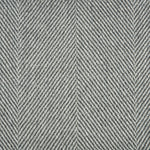 Wool-blend broadloom carpet swatch in a flat herringbone weave in mottled gray and charcoal.