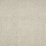Wool-blend broadloom carpet swatch in a flat herringbone weave in cream and tan.