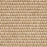 Outdoor broadloom carpet swatch in a textured linear weave in shades of cream and brown.