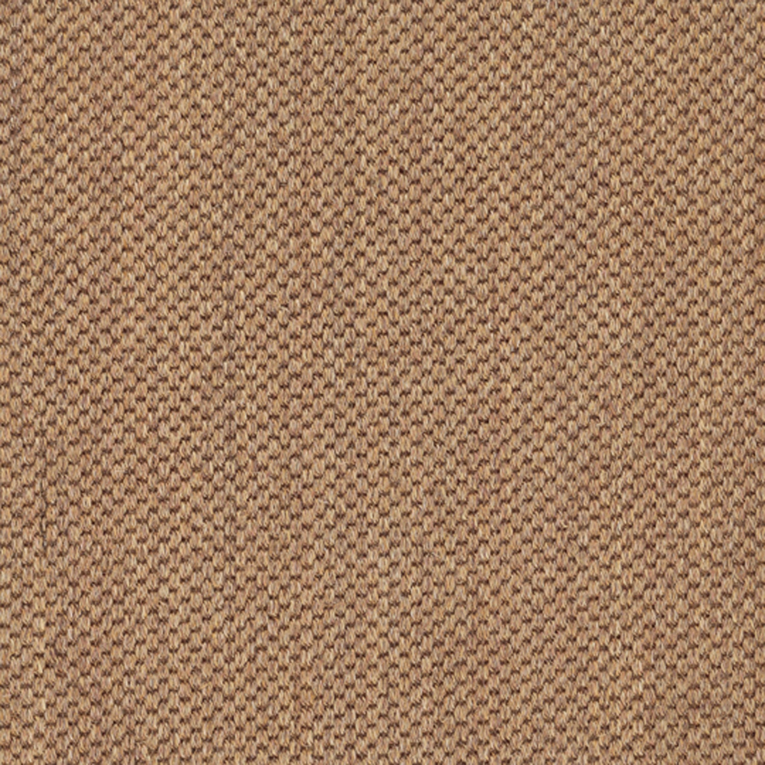 Sisal broadloom carpet swatch in a flat grid weave in "Edgewood" beige and brown.