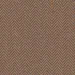 Wool broadloom carpet swatch in a herringbone weave in brown and charcoal.