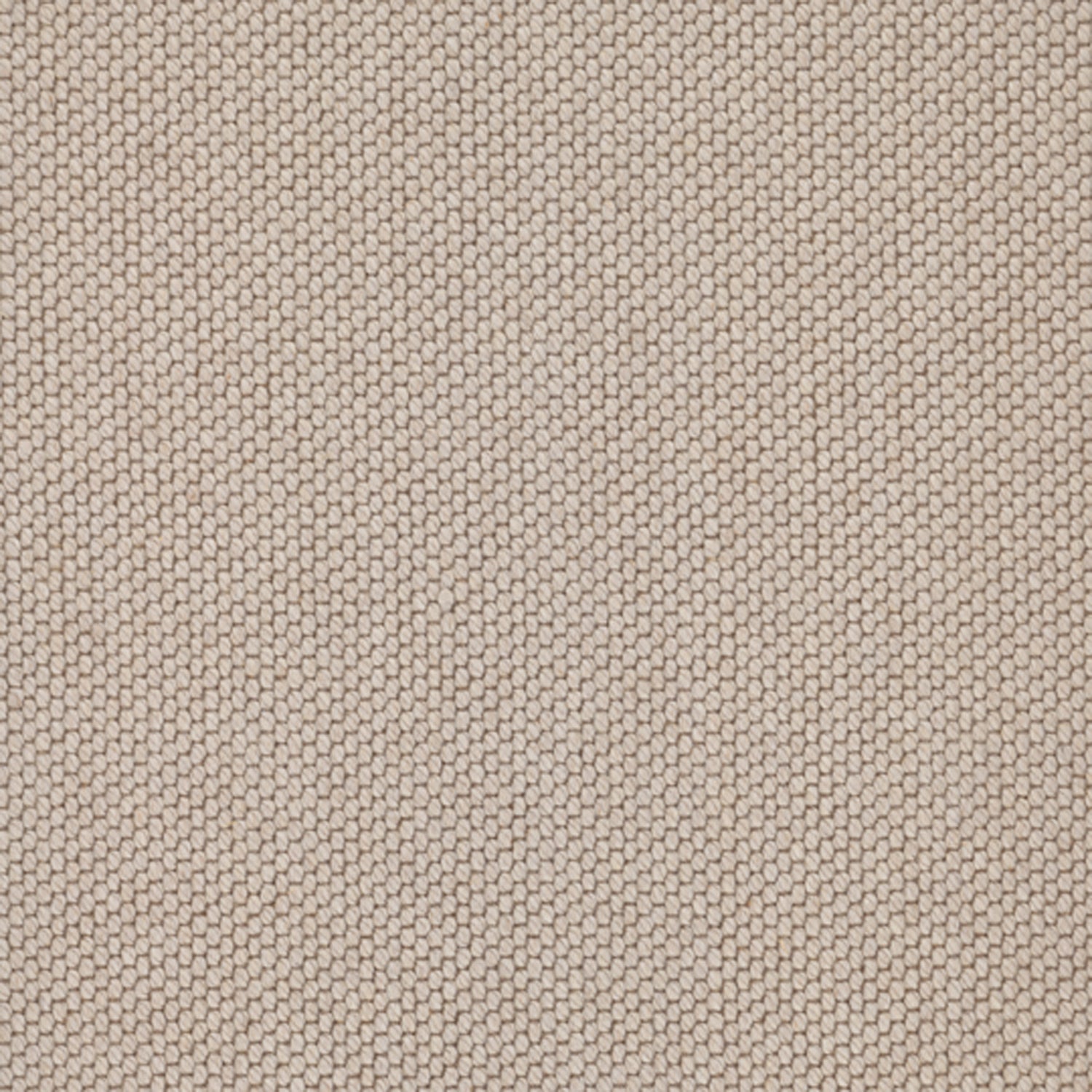 Wool broadloom carpet swatch in a chunky grid weave in beige.