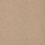 Wool broadloom carpet swatch in a dimensional herringbone weave in beige.