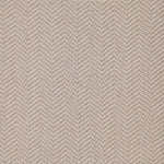 Wool broadloom carpet swatch in a dimensional herringbone weave in greige.