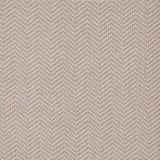Wool broadloom carpet swatch in a dimensional herringbone weave in greige.