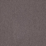 Wool broadloom carpet swatch in a dimensional herringbone weave in charcoal.