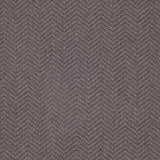 Wool broadloom carpet swatch in a dimensional herringbone weave in charcoal.