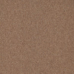 Wool broadloom carpet swatch in a ribbed weave in chestnut.