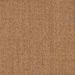 Sisal broadloom carpet swatch in a ribbed weave in bronze and tan.