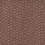Sisal broadloom carpet swatch in a dimensional geometric weave in dark brown.