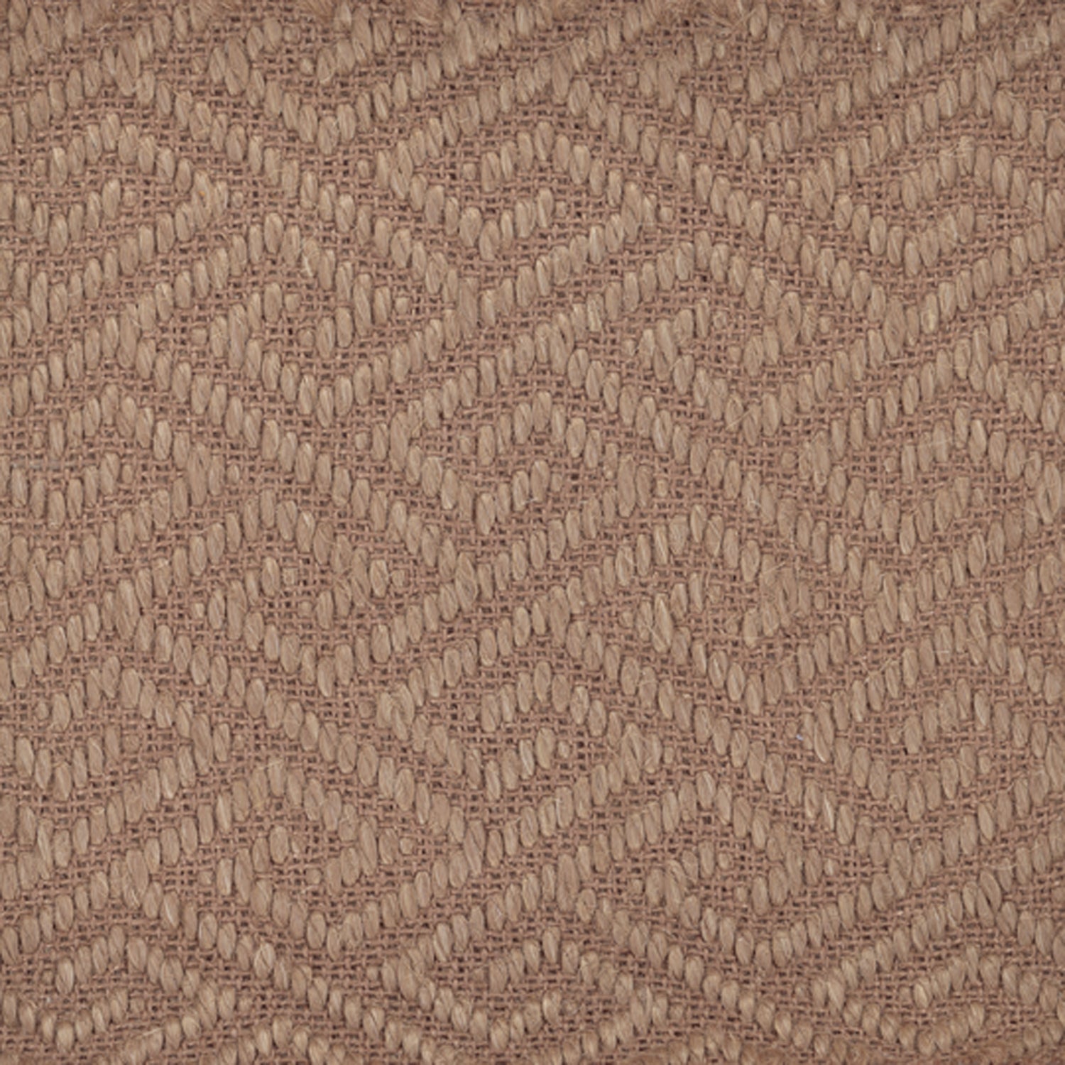 Sisal broadloom carpet swatch in a dimensional geometric weave in sable.