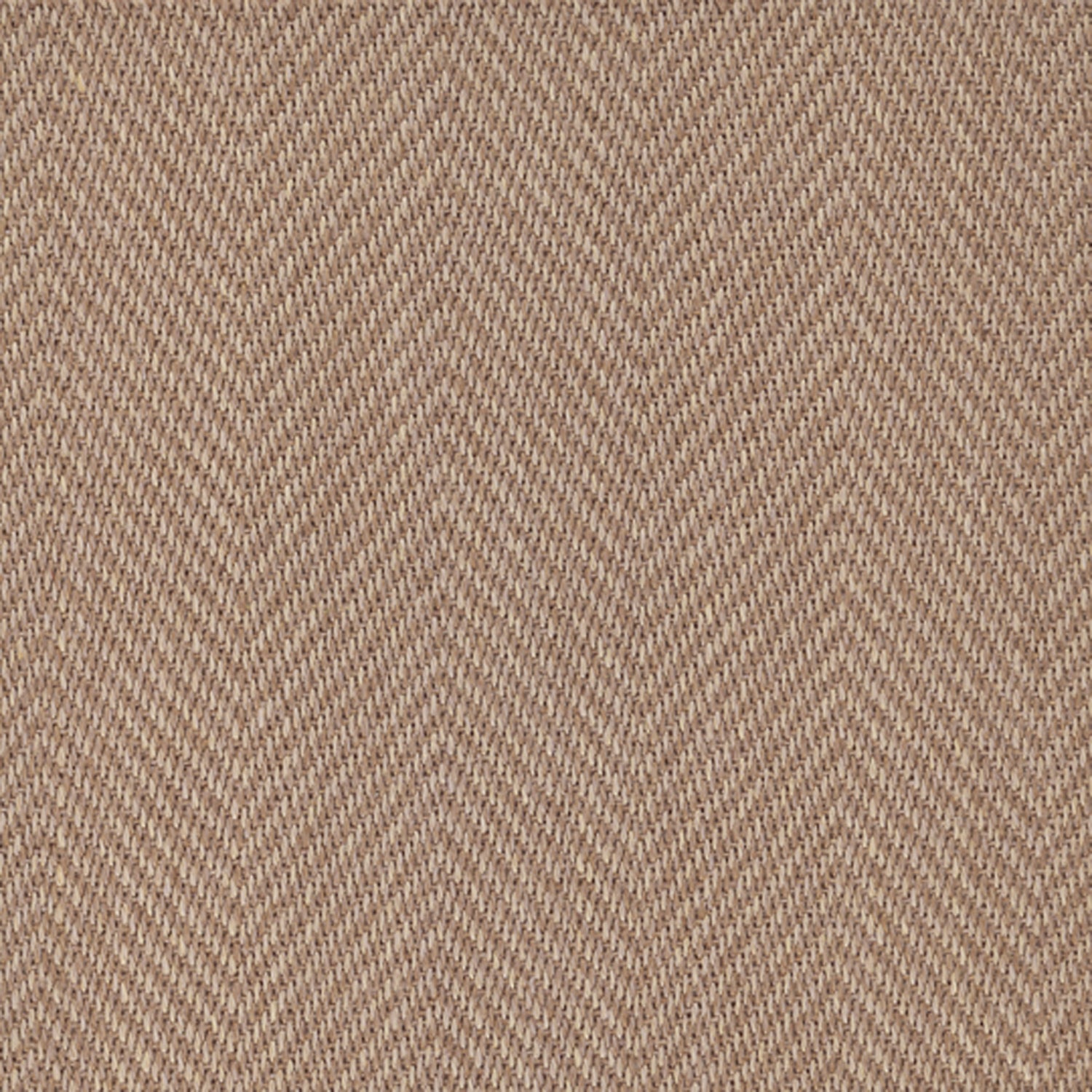 Sisal broadloom carpet swatch in a herringbone weave in shades of light brown.