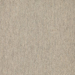 Wool broadloom carpet swatch in a flat grid weave in beige and dark brown.