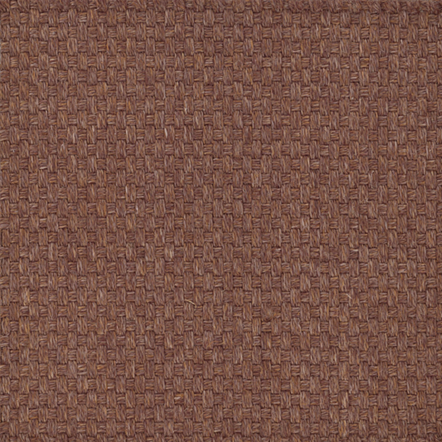 Sisal broadloom carpet swatch in a large-scale grid weave in red-sable.